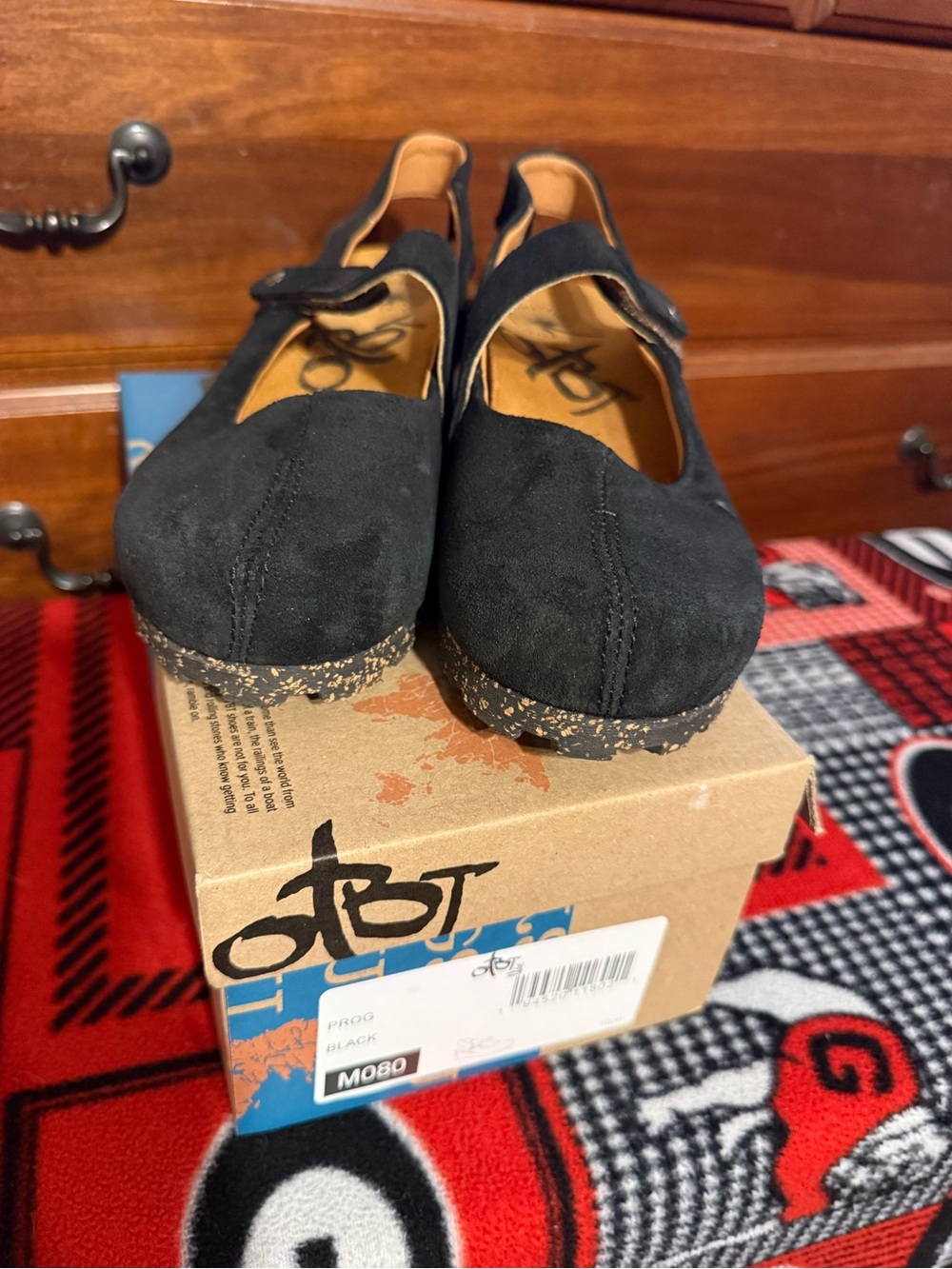 NIB OTBS Black Suede Platform Mary Jane Women's Shoes - Picture 8 of 8